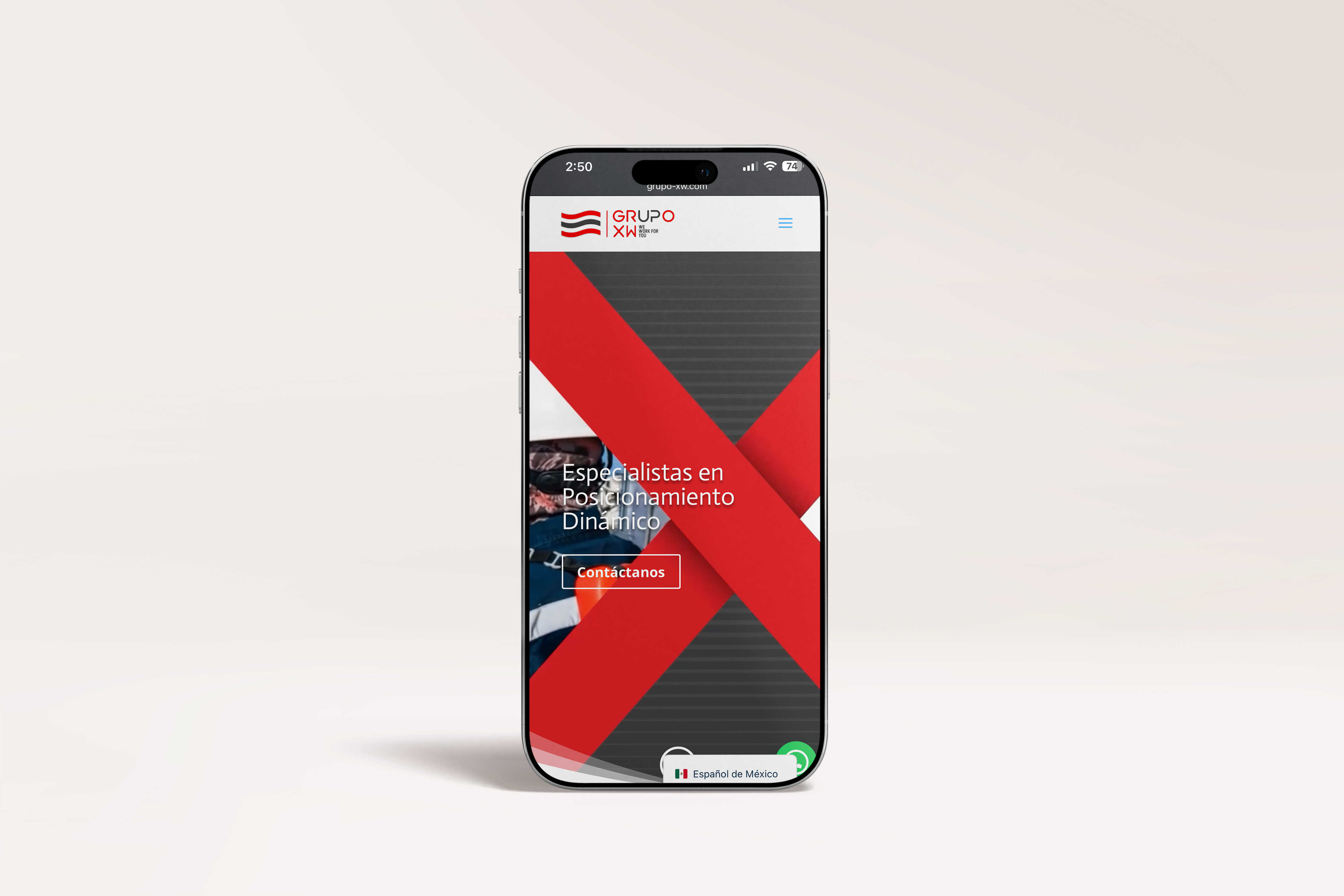 Vista dispositivo móvil